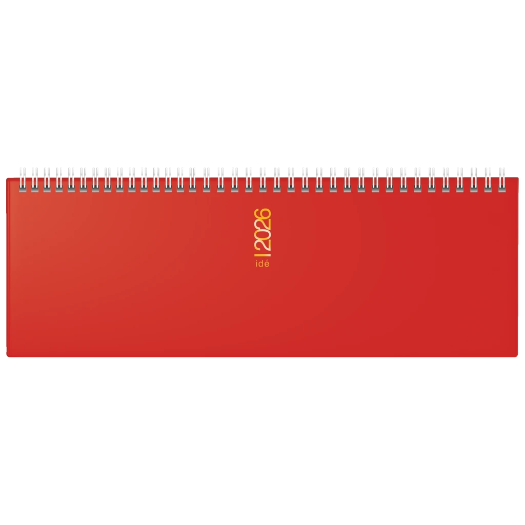 Querterminbuch Mod. ac-Wochenquerterminer 2026 | 307×105 mm, Kunststoff, rot