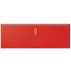 Querterminbuch Mod. ac-Wochenquerterminer 2026 | 307×105 mm, Kunststoff, rot