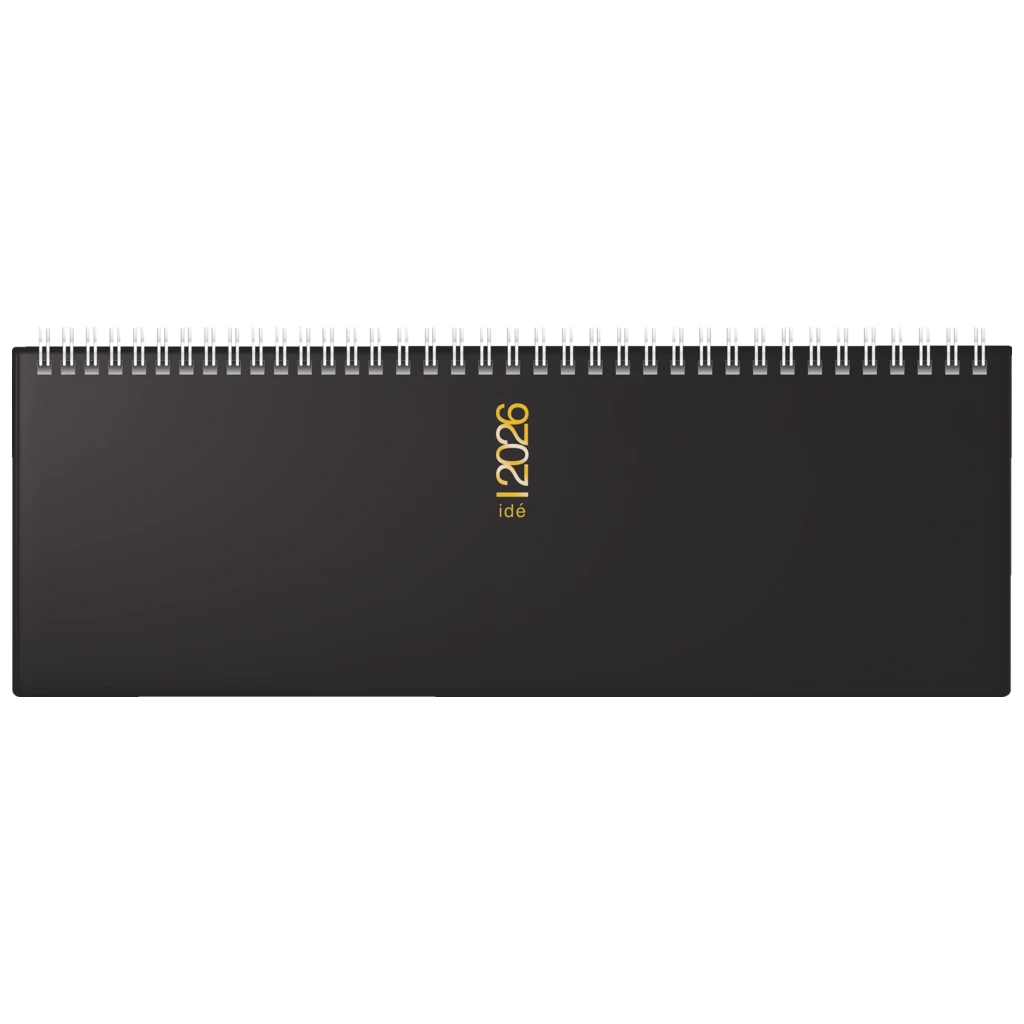 Querterminbuch Mod. ac-Wochenquerterminer 2026 | 307×105 mm, Kunststoff, schwarz