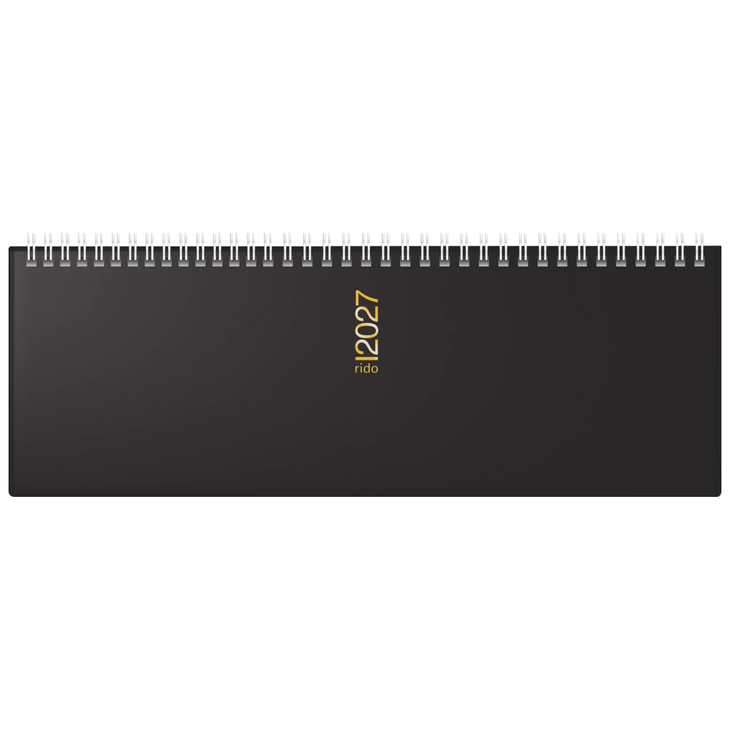 Querterminbuch Mod. ac-Wochenquerterminer 2027 | 307×105 mm, Kunststoff, schwarz