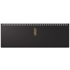 Querterminbuch Mod. ac-Wochenquerterminer 2027 | 307×105 mm, Kunststoff, schwarz