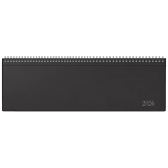 Querterminbuch Mod. futura 5 2026 | 420×137 mm, Kunststoff, schwarz