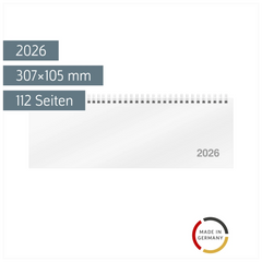 Querterminbuch Mod. ac-Wochenquerterminer 2026 | 307×105 mm, Karton, weiß