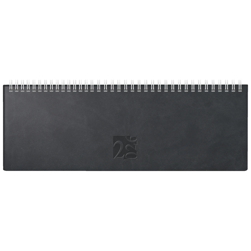Querterminbuch Mod. ac-Wochenquerterminer 2026 | 307×105 mm, Kunstleder, schwarz