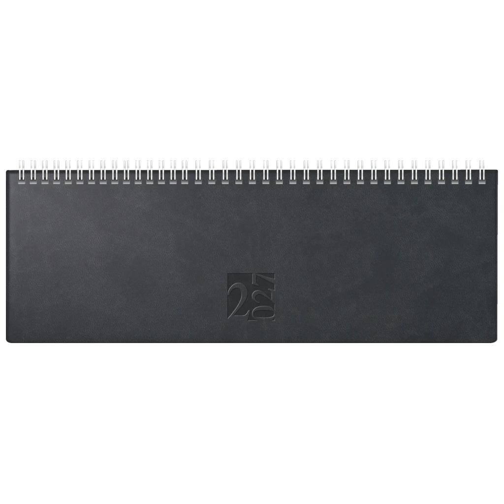 Querterminbuch Mod. ac-Wochenquerterminer 2027 | 307×105 mm, Kunstleder, schwarz