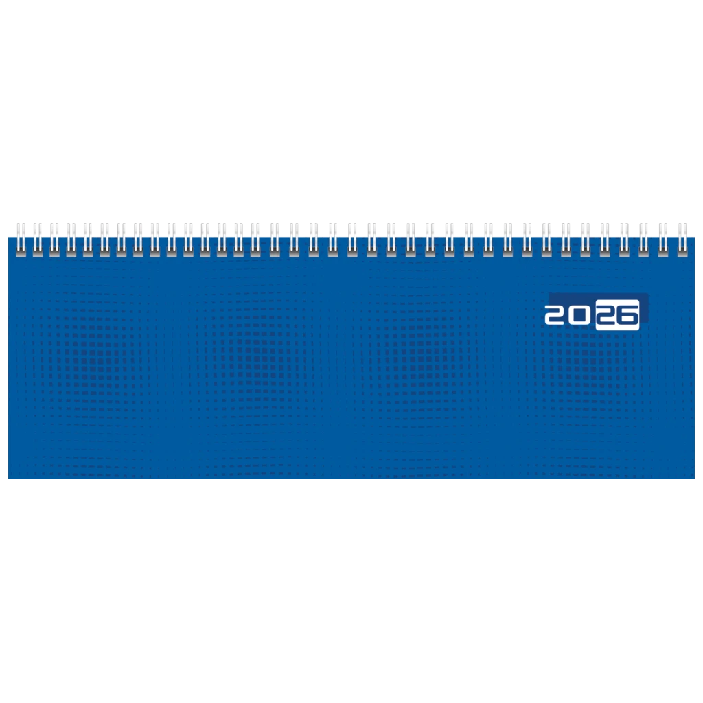 Querterminbuch Mod. semana 2026 | 297×105 mm, Karton, blau