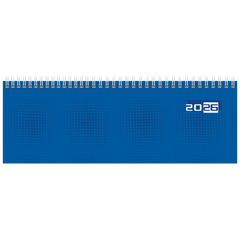 Querterminbuch Mod. semana 2026 | 297×105 mm, Karton, blau