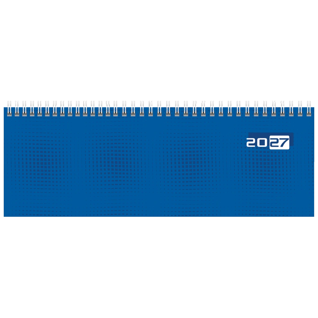Querterminbuch Mod. semana 2027 | 297×105 mm, Karton, blau