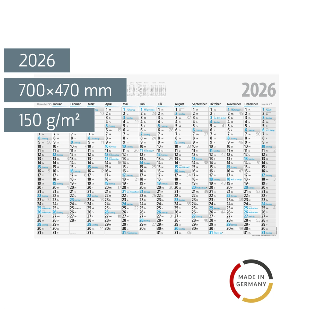 Plakatkalender 2026 | 700×470 mm
