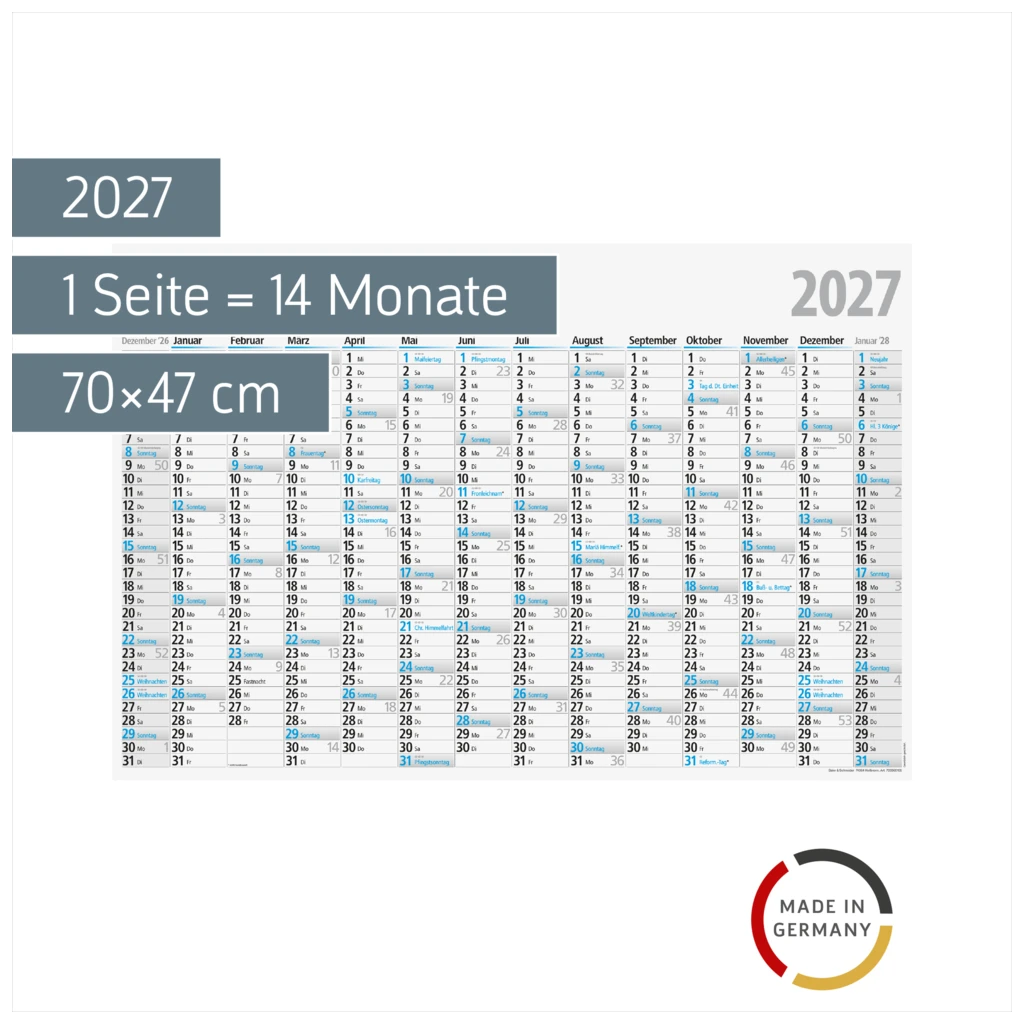 Plakatkalender 2027 | 70×47 cm