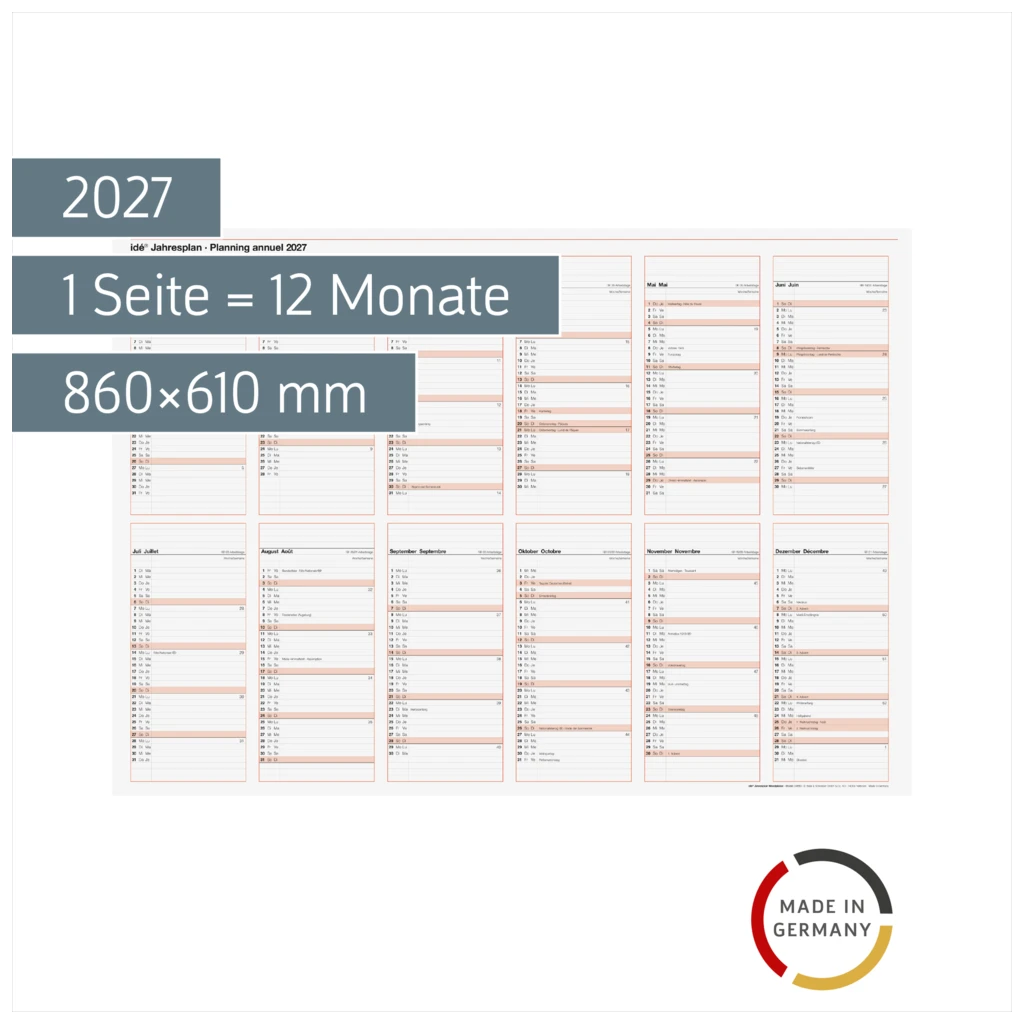 Plakatkalender 2027 | 860×610 mm
