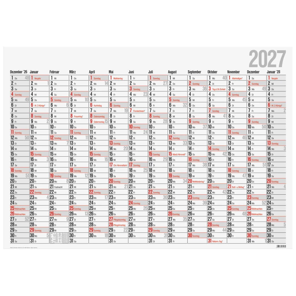 Plakatkalender Mod. Office I 2027 | 980×685 mm