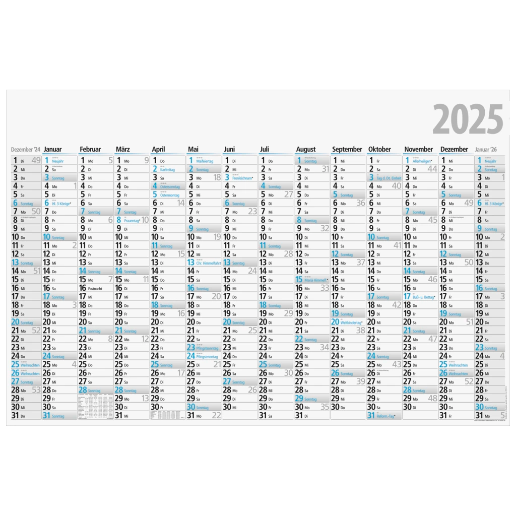 Plakatkalender '25 | 1020×680 mm