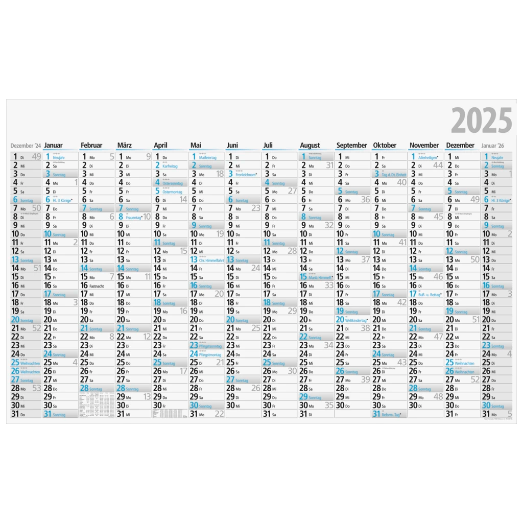 Plakatkalender '25 | 1210×770 mm