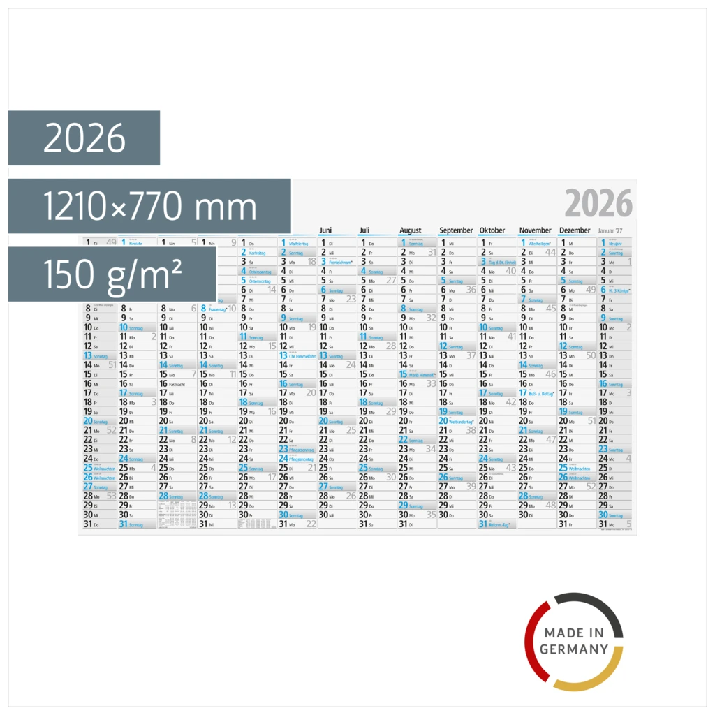 Plakatkalender 2026 | 1210×770 mm