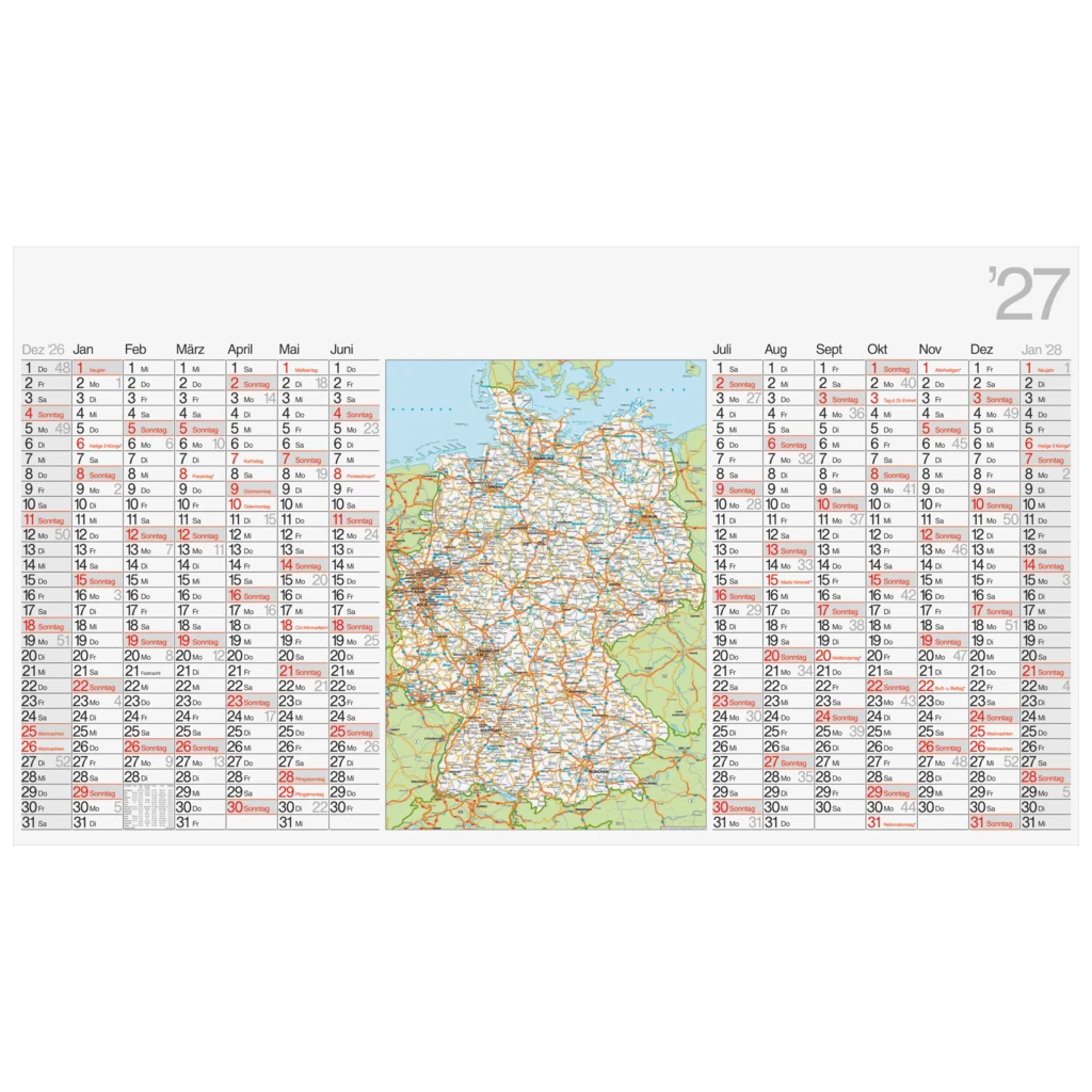 Plakatkalender 2027 | 1140×640 mm