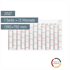 Plakatkalender Mod. young design XL 2027 | 1390×790 mm