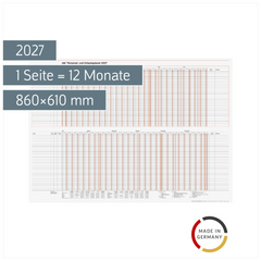 Personal- und Urlaubsplaner 2027 | 860×610 mm