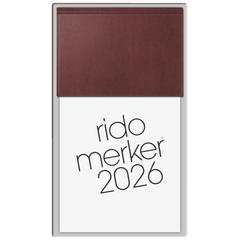 Vormerkbuch Mod. Merker 2026 | 108×201 mm, Kunststoff, dunkelrot