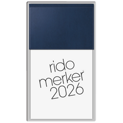 Vormerkbuch Mod. Merker 2026 | 108×201 mm, Kunststoff, dunkelblau
