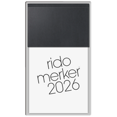 Vormerkbuch Mod. Merker 2026 | 108×201 mm, Kunststoff, schwarz