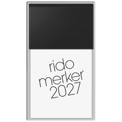 Vormerkbuch Mod. Merker 2027 | 108×201 mm, Kunststoff, schwarz