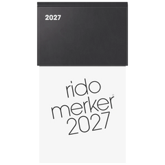 Vormerkbuch Mod. Merker 2027 | 108×201 mm, Kunststoff, schwarz