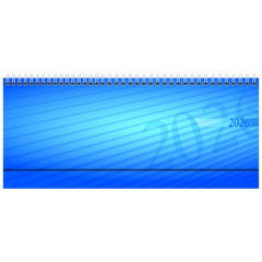 Querterminbuch Mod. septant 2026 | 305×105 mm, Kunststoff, blau