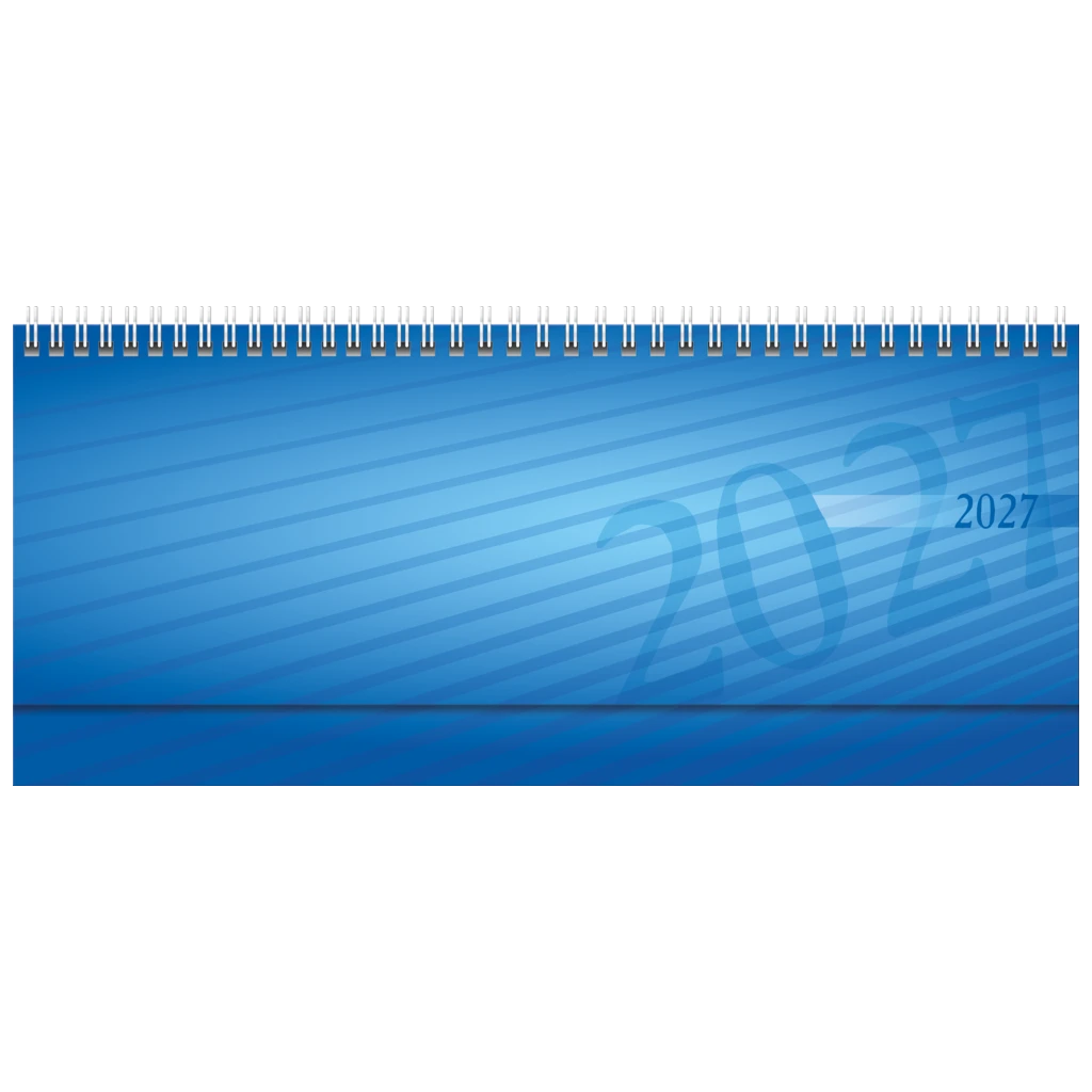 Querterminbuch Mod. septant 2027 | 305×105 mm, Kunststoff, blau