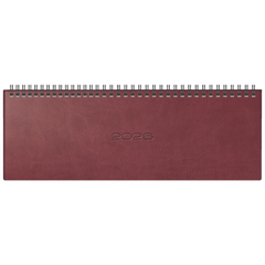 Querterminbuch Mod. septant 2026 | 305×105 mm, Kunstleder, braun