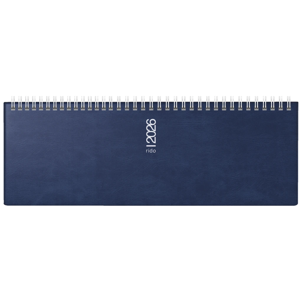 Querterminbuch Mod. septant 2026 | 305×105 mm, Kunststoff, dunkelblau