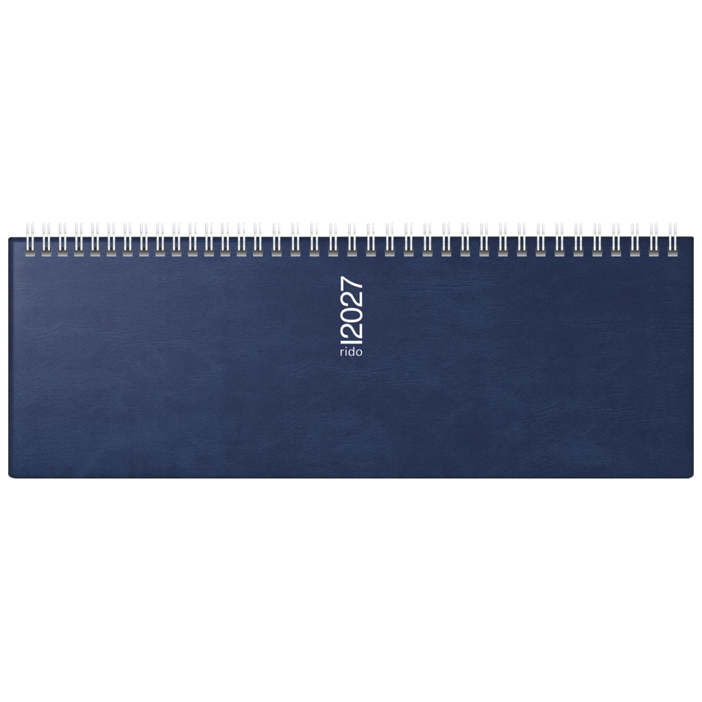 Querterminbuch Mod. septant 2027 | 305×105 mm, Kunststoff, dunkelblau