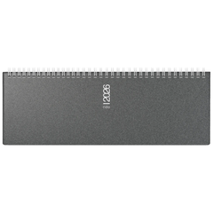Querterminbuch Mod. septant 2026 | 305×105 mm, Kunststoff, grau