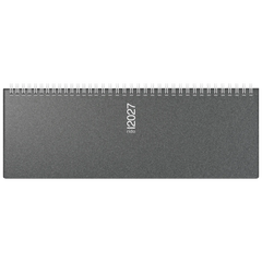 Querterminbuch Mod. septant 2027 | 305×105 mm, Kunststoff, grau
