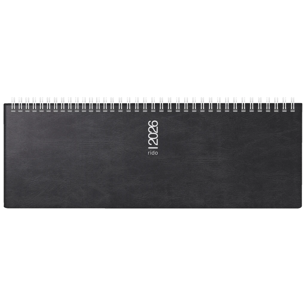 Querterminbuch Mod. septant 2026 | 305×105 mm, Kunststoff, schwarz