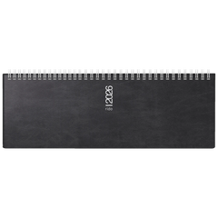Querterminbuch Mod. septant 2026 | 305×105 mm, Kunststoff, schwarz