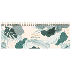 Querterminbuch Premium Young Line 2026 „Love“ | 297×105 mm, Papier