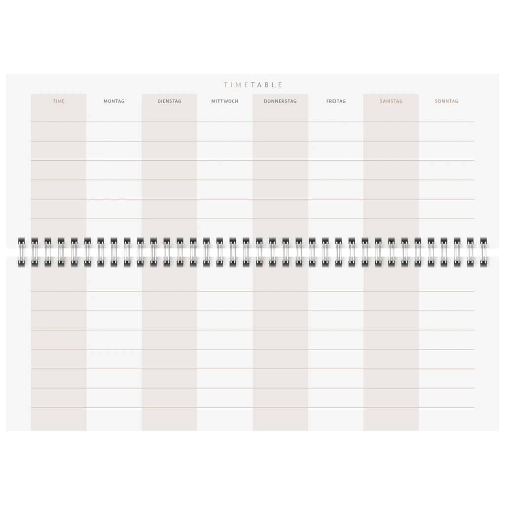 Querterminbuch Premium Young Line 2026 „Shadows“ | 297×105 mm, Papier