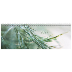 Querterminbuch Premium Young Line 2027 „Greeny“ | 297×105 mm, Papier