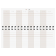 Querterminbuch Premium Young Line 2026 „Wild Flowers“ | 297×105 mm, Textil