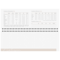 Querterminbuch Premium Young Line 2026 „Wild Flowers“ | 297×105 mm, Textil