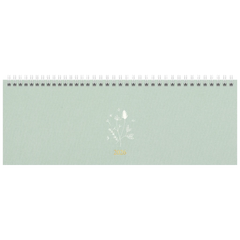 Querterminbuch Premium Young Line 2026 „Wild Flowers“ | 297×105 mm, Textil