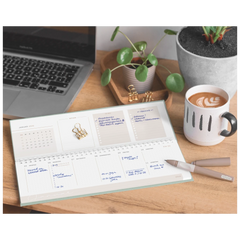 Querterminbuch Premium Young Line 2026 „Wild Flowers“ | 297×105 mm, Textil