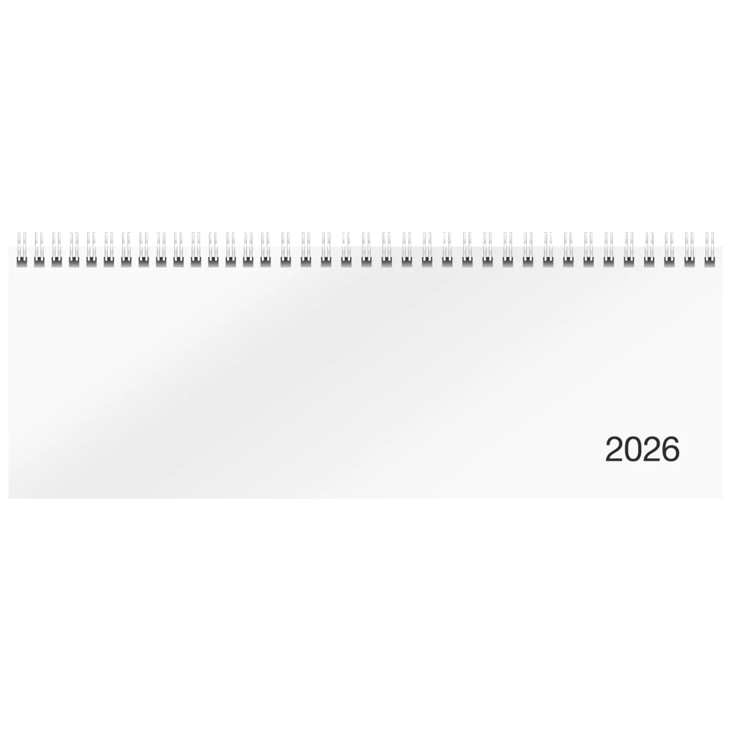 Querterminbuch Mod. Sequenz 2026 | 297×105 mm, Karton, weiß