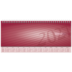 Querterminbuch Mod. Sequenz 2027 | 297×105 mm, Karton, bordeaux