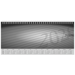 Querterminbuch Mod. Sequenz 2026 | 297×105 mm, Karton, schwarz