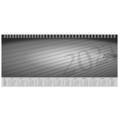 Querterminbuch Mod. Sequenz 2027 | 297×105 mm, Karton, schwarz