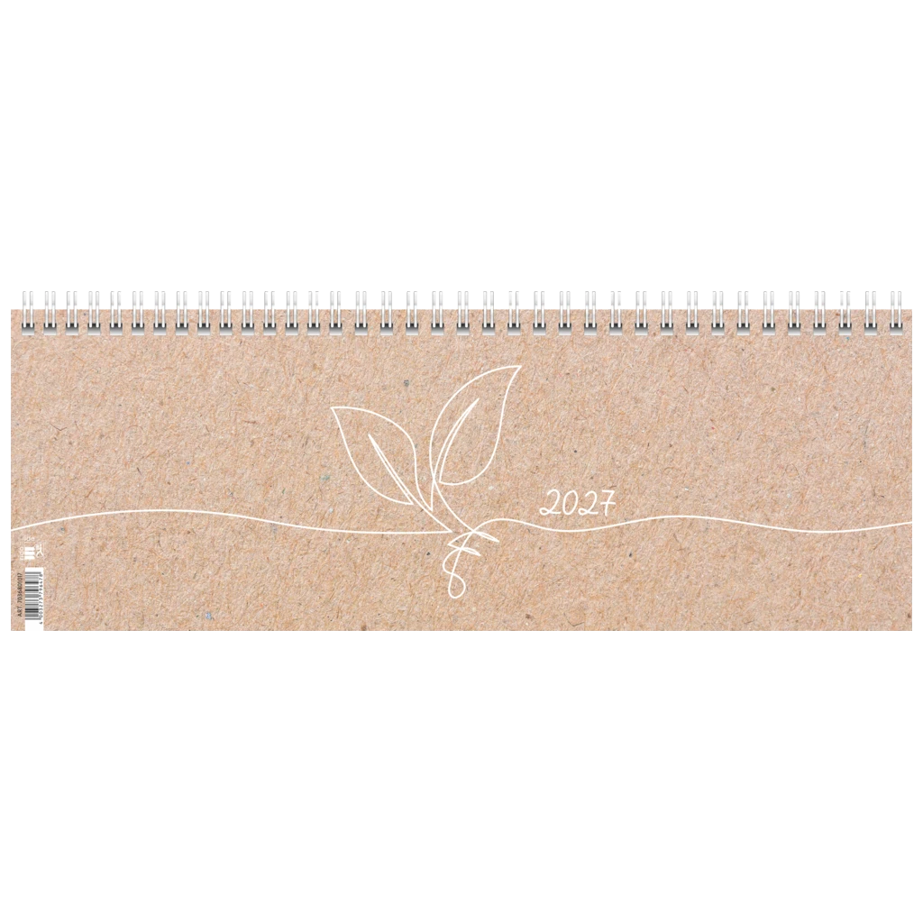 Querterminbuch 2027 „Nature“ | 297×105 mm, Karton