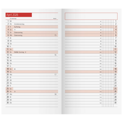 Monats-Ersatzkalendarium Mod. TM 11 2026 | 87×153 mm, Karton, weiß