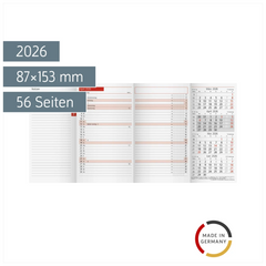 Monats-Ersatzkalendarium Mod. TM 12 2026 | 87×153 mm, Karton, weiß